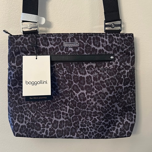 Baggallini Bags Nwt Baggallini Black And Grey Cheetah Print